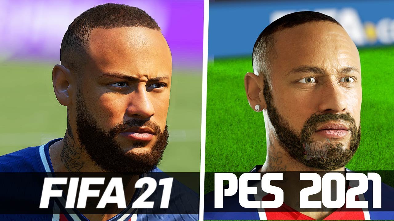 Download FIFA 21 vs PES 2021 - Paris Saint-Germain F.C. Faces Comparison