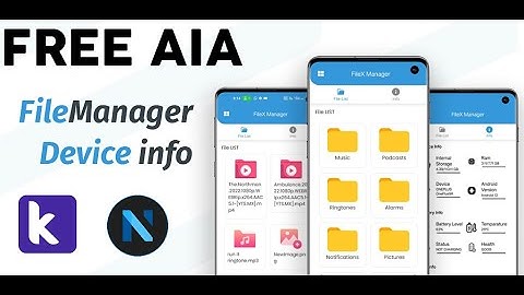 File Manager + Device info App FREE AIA | Niotron AIA
