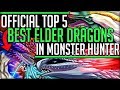 Official Top 5 Best Elder Dragons in All Monster Hunter! (Discussion/Community Vote/Fun) #mhw