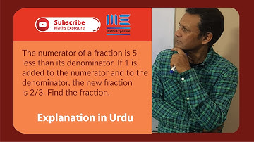 The numerator of a fraction is 5 less than its denominator. If 1 is added to the numerator and to...