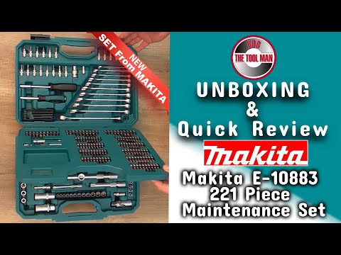 UNBOXING Makita E-10883 221 Piece Maintenance Set - Bob The Tool Man
