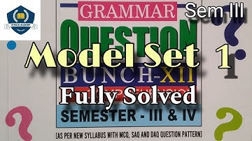 Class XII • Sem - 3 • Model Set - 1 • Duff & Dutt Question Bunch Solution