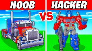 NOOB vs PRO: TRANSFORMER ROBOT HOUSE BUILD CHALLENGE in Minecraft Animation