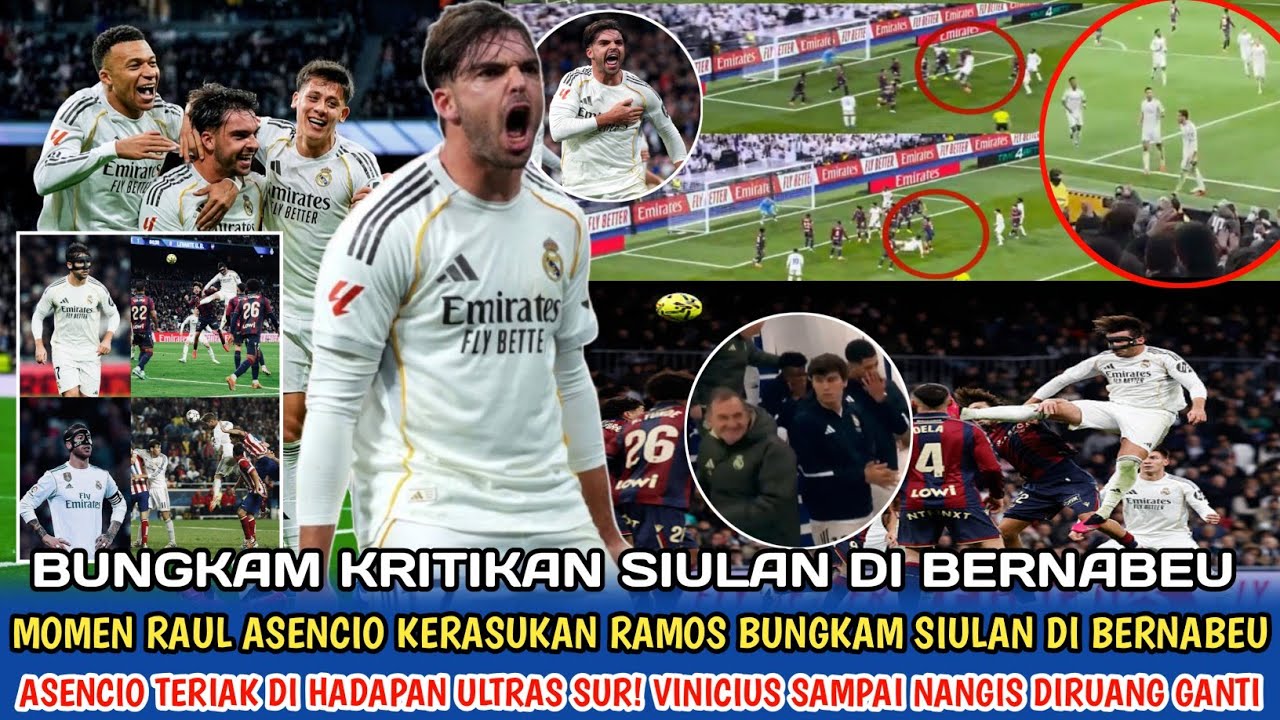 PEMBUKTIAN❗Momen Raul Asencio Kerasukan Ramos Bungkam Siulan Bernabeu Teriak Dihadapan Ultras😱Vini🥺