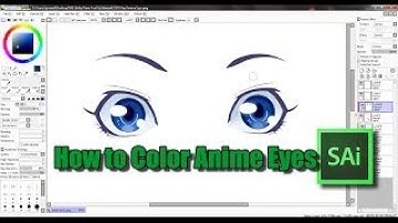 How to Color Anime Eyes with Paint Tool Sai - Cel Shading Tutorial