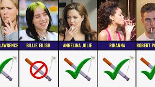 Famous Celebrities Who Smoke Cigarettes In Real Life l Celebrities Comparision