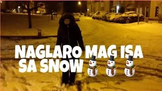 NAGLARO MAG ISA SA SNOW|BUHAY OFW SA IRELAND