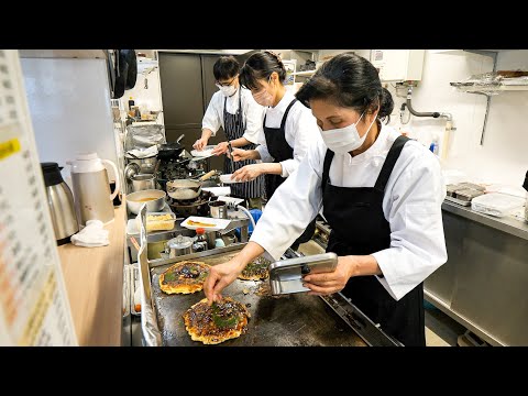 衝撃価格の天ぷら定食！熟練の技で魅せる家族経営お好み焼き店の1日丨Okonomiyaki - Food in JAPAN