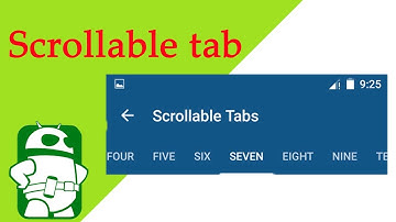 Srollable Tab Layout in android studio