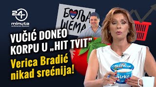 Predsednik Vučić doneo korpu i u Hit Tvit, Verica Bradić nikad srećnija | ep311deo02