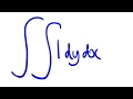 Double Integral example to find the area between 2 curves