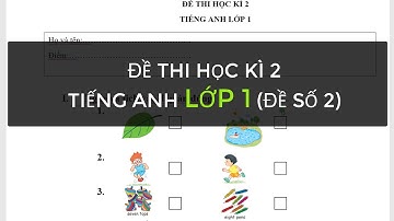 đề thi học kì 2 tiếng anh lớp 1- đề số 2/emily tienganhsgk