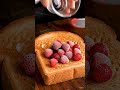 Frozen strawberries on bread.... #asmr #satisfying #asmrsounds #slide #ai #trending #relax
