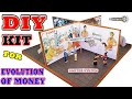 Diy kit for evolution of money  bed teaching aids  project solution