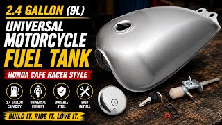2.4 Gallon Universal Motorcycle 9L Fuel Tank Honda Cafe Racer Review