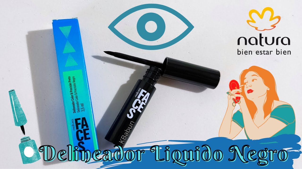 DELINEADOR LIQUIDO NEGRO NATURA FACES. - YouTube