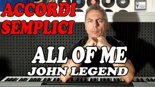 64 All Of Me John Legend Tutorial Pianoforte Accordi Facili Youtube