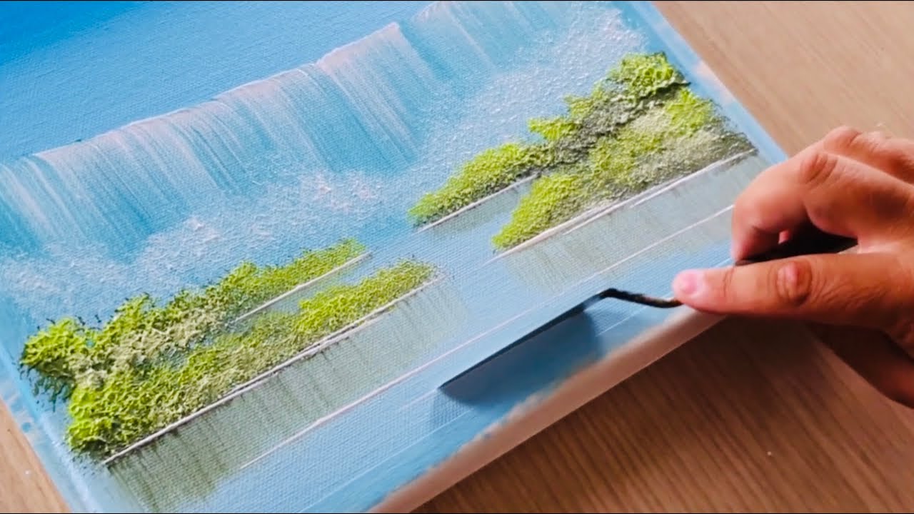 KING ART     WATERFALL   N 1027  PAINTING TUTORIAL