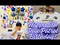 Jake’s 5th birthday party | paw patrol theme | let’s Pawty | 5th Mission is ON | kids party | Qatar