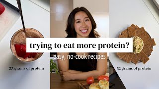 5 high protein snacks | DIETITIAN RECIPES | no protein powder needed options