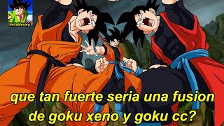 ¿Qué tan fuerte sería una fusión de goku xeno y goku capsule corp? #dragonballsuper #gokuxeno #goku