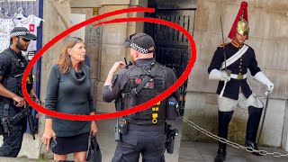 Armed Officers Confronts a Lady and King’s Guards has Had Enough for One Day and SHOUTS