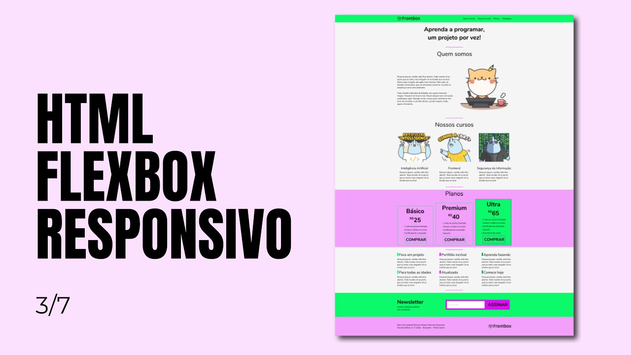 COMO FAZER UM SITE HTML E CSS RESPONSIVO - PASSO A PASSO (flexbox ...