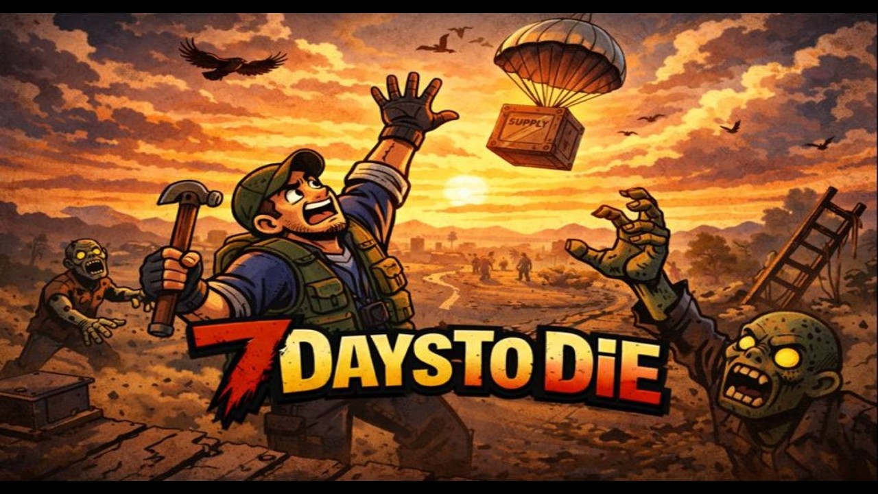 Base Building + Risky Loot Runs! Panic Mode Activated | 7 Days to Die🧟‍♂️