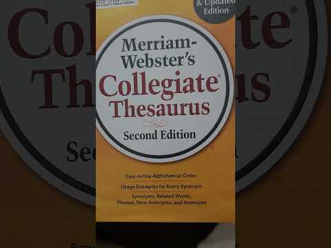 Collegiate's True Pronunciations From The Cover Page Of The Meriam Webster's Collegiate Thesaurus
