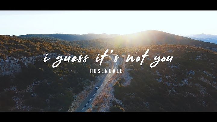 Rosendale - i guess it's not you (Lyric Video)