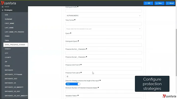 Demo | Part Three: Configuration Editor | comforte AG