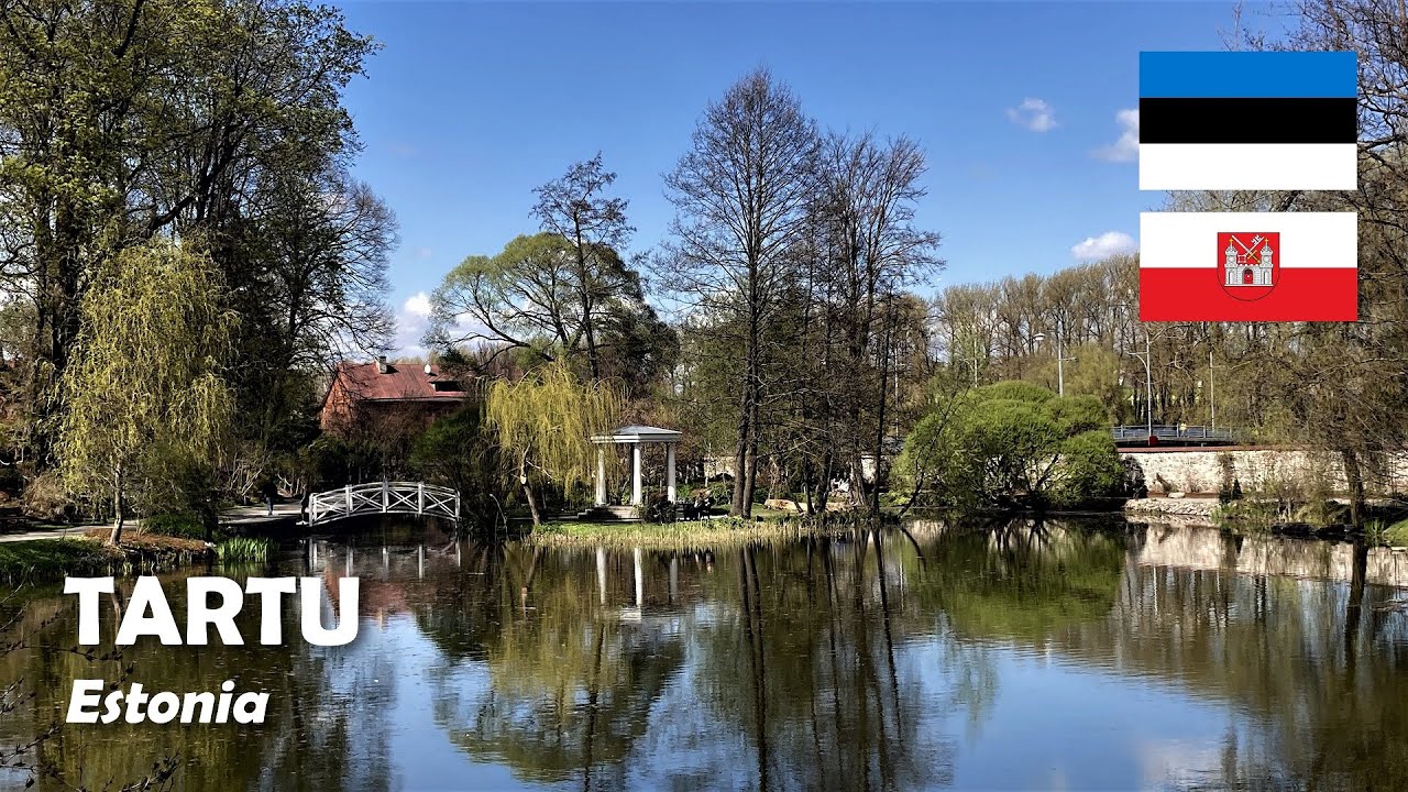 Tartu, Estonia. Spring at botanical garden. 4K