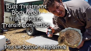 Transit Campervan Build Ep.2 Rust Repair!!! | Body work | Filler | Paint screenshot 1