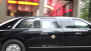 QUICK GLIMPSE \& EXCLUSIVE 1ST VIDEO OF BRAND NEW UNITED STATES PRESIDENTIAL LIMOUSINE AKA THE BEAST.