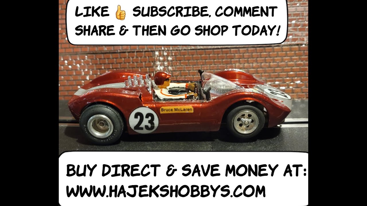 McLaren Elva Racer on Closed Test Track, Awesome Slot Cars