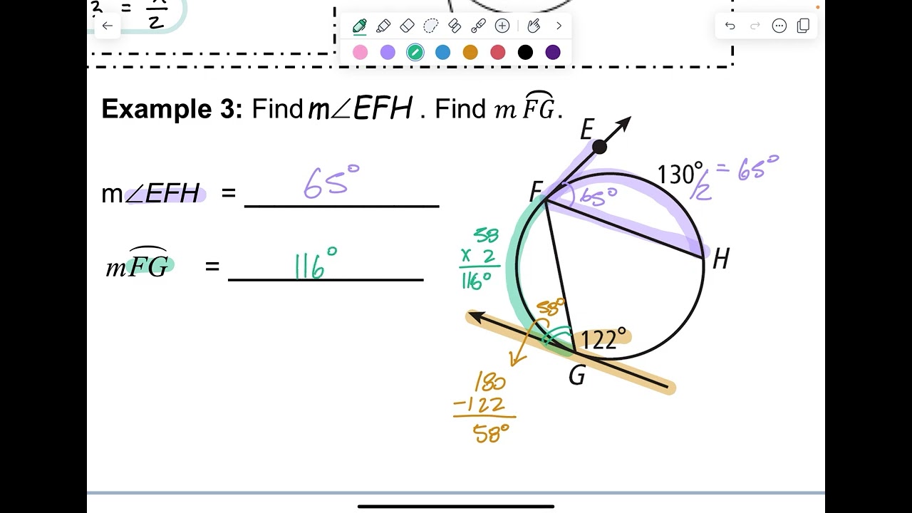 7.5 Angle Relationships In Circles