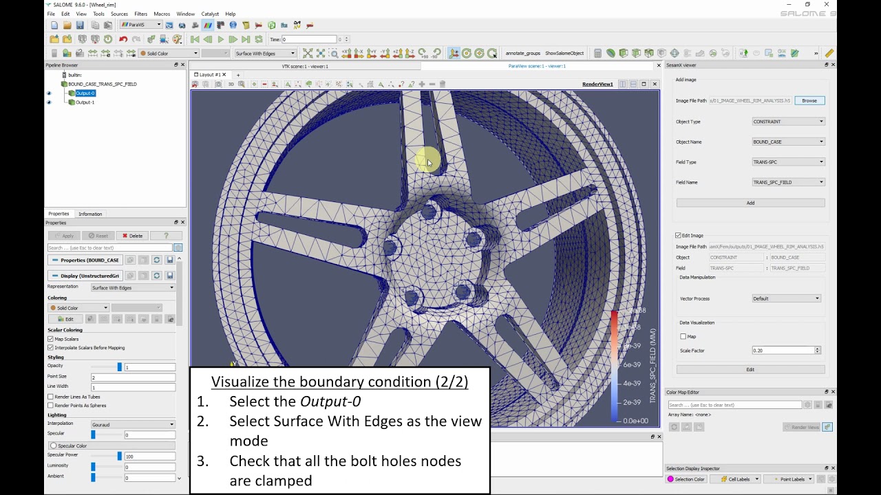 Car wheel rim finite element tutorial (3/3)