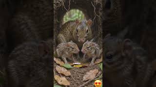 Estás crías ya nacen listas para correr #wildlifeshorts #roedor #animales #curiosidades