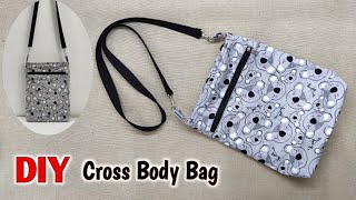 DIY Easy Cross Body Bag | Sling Bags making at home | Shoulder bag | sewing tutorial | DIY Cloth bag