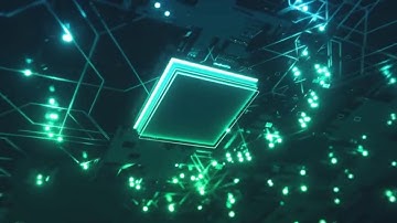 circuit board with moving electrons cpu processing data