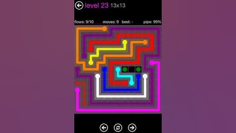 Flow Free 13X13 level 23 Purple Pack walkthrough