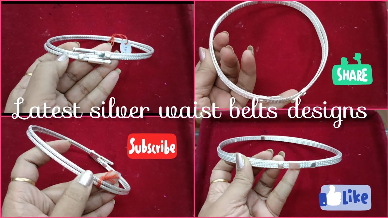 silver waist belts designs with weight and price // silver nadumu