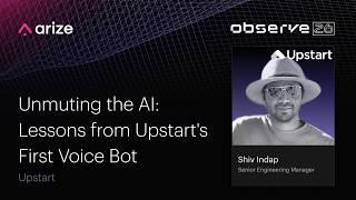 Upstart’s First AI Voice Bot: Lessons From Production | Shiv Indap | Arize Observe 2026
Voice AI demos are easy. Production voice bots are not.
In this Observe 2026 session, Shiv Indap, Senior Engineering Manager at Upstart, shares the hard-won lessons from building Upstart’s first production voice bot: a customer-support automation system for loan application verification.
The use case sounded simple: ask three verification questions, reduce a backlog of thousands of calls, and help customers get through the process faster. But once the bot moved toward production, the team ran into the real challenges of voice AI: latency, background noise, WebRTC reliability, multimodal vs. cascading architectures, premature call endings, off-topic conversations, transcription errors, model regressions, and monitoring production quality.
Shiv walks through the architecture decisions, vendor tradeoffs, production bugs, and evaluation strategy behind the system — including why Upstart moved from early multimodal approaches to a cascading architecture using speech-to-text, an LLM inference layer, and text-to-speech.
You’ll learn:
- Why Upstart chose a narrow verification-call workflow for its first voice bot
- How to think about multimodal vs. cascading voice AI architecture
- Why latency, cost, and customization tradeoffs matter in production
- What went wrong with early AWS Nova Sonic and OpenAI experiments
- How Upstart landed on a Google + Gemini Flash Lite + TTS stack
- Why background noise and first-message interruptions are harder than they look
- What the “phantom yes” problem is in voice AI
- Why WebRTC infrastructure is not something most teams should build themselves
- How model regressions can create unexpected production behavior
- How simulations, monitoring, traces, and voice evals help keep a bot reliable
- What Upstart learned after reaching thousands of calls and 96% accuracy
Chapters:
0:00 Why Upstart built a voice bot
0:33 Picking the right first voice AI use case
1:24 The verification-call backlog
2:49 Why voice AI fit this workflow
3:22 Real call demo: user friction in voice AI
5:34 Multimodal vs. cascading architecture
7:10 Why flexibility mattered more than simplicity
8:22 Attempt 1: AWS Nova Sonic
9:32 Attempt 2: OpenAI latency issues
11:05 Final stack: Google, Gemini Flash Lite, and Rime
11:51 The first production bugs
12:16 The “phantom yes” problem
13:21 Off-topic conversations and time limits
14:10 Interruptions, WebRTC, and connectivity
15:28 Background noise and audio cleanup
15:57 The Gen Z personality regression
16:55 Transcription errors, monitoring, and evals
18:38 Voice observability with Arize and Coval
19:00 Results: 4,000 calls and 96% accuracy
Presented at Observe 2026.
#VoiceAI #AIAgents #Upstart
🔗 Try Arize AX & Phoenix OSS: arize.com
🔔 Subscribe for weekly content on LLMs, agents, and evaluation: https://www.youtube.com/@arizeai?sub_confirmation=1 Upstart’s First AI Voice Bot: Lessons From Production | Shiv Indap | Arize Observe 2026