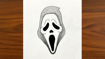 How To Draw Ghost Face Easy Step By Step Scream Drawing Ghostface Tutorial For Beginners With Pencil