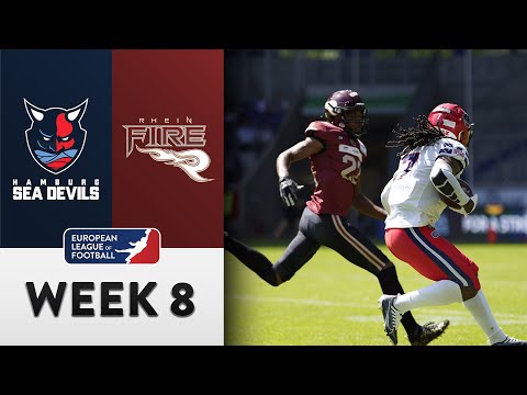 Hamburg Sea Devils @ Rhein Fire Highlights | Week 8 | Season 2022