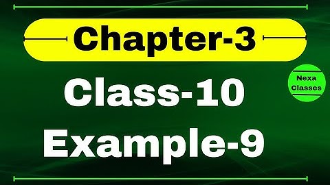 Class10 Example9 Chapter3 | Linear Equation | Class10 Ch3 NCERT Example9 | Chapter3 Example9 Class10