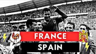 France vs Spain 4-3 All Goals & Highlights ( 1959 Friendly Match )