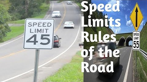 9 Speed Limits Rules of the Road