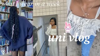 uni vlog: what I wear in a week￼🐚~study nights, thrifting w friends, Pinterest outfits & more