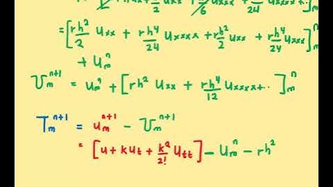 LTE for 4-point explicit scheme (heat equations)